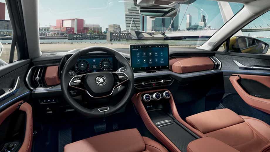 interior dashboard of a Skoda Kodiaq