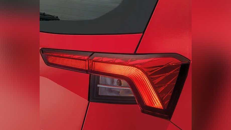 Tail light close-up of a Skoda Kushaq
