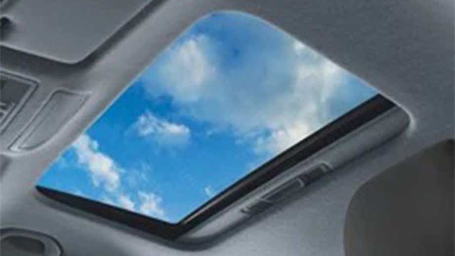 Sunroof view of a Skoda Kushaq