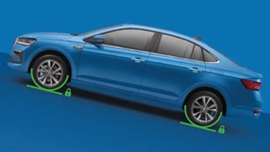 side view of a Skoda Slavia car