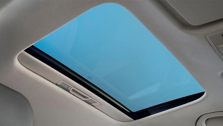 sunroof view of a Skoda Slavia