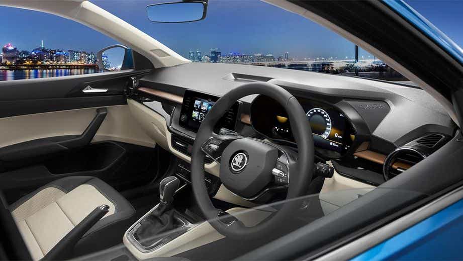 interior dashboard of a Skoda Slavia