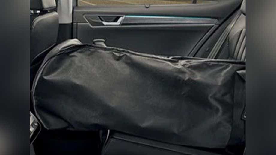 Rear seat and door panel of a Skoda Superb