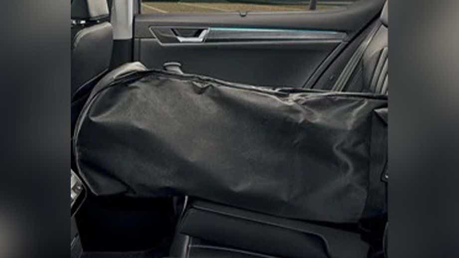 Rear seat and interior view of a Skoda Superb