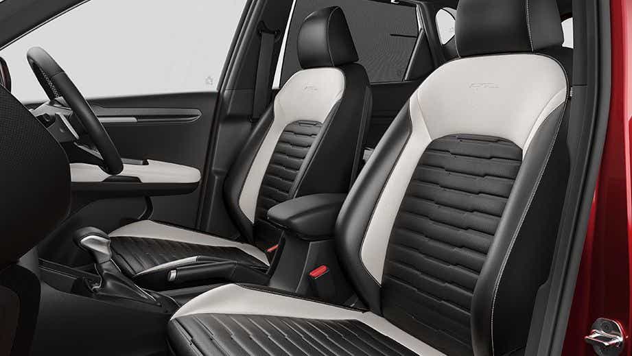 interior front seats of a Kia Sonet