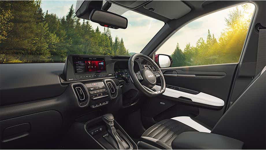 interior dashboard of a Kia Sonet