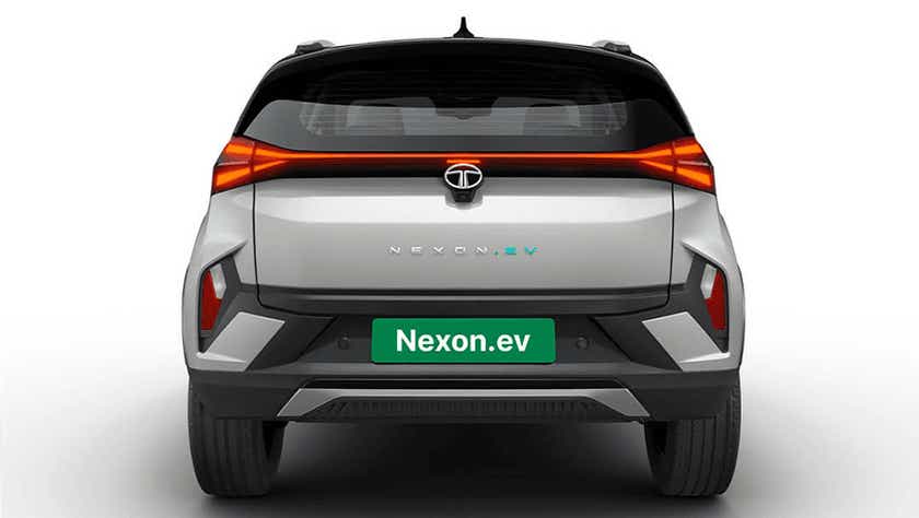 rear view of a Tata Nexon EV