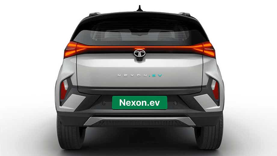 rear view of a Tata Nexon EV
