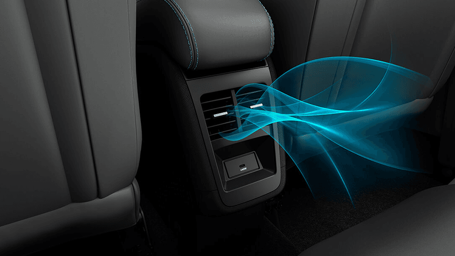 Rear AC vent view of a Tata Nexon EV