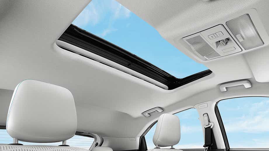 Sunroof interior view of a Tata Nexon EV