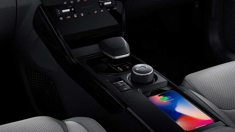 center console with infotainment controls of a Tata Nexon EV