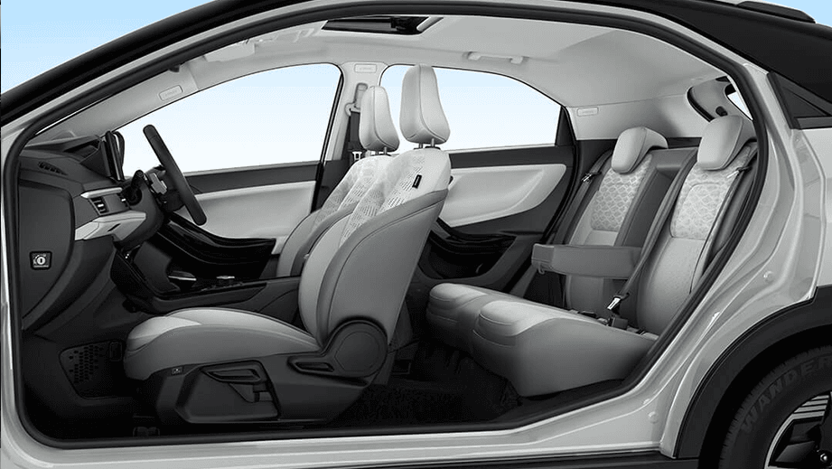 side interior view of a Tata Nexon EV