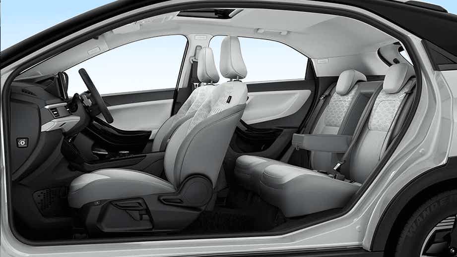 side interior view of a Tata Nexon EV