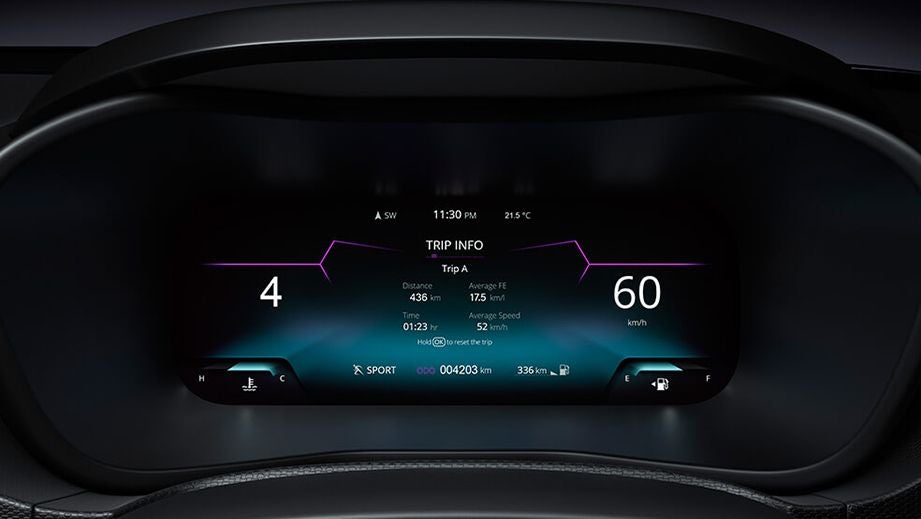 digital instrument cluster of a Tata Nexon