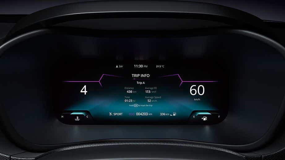 digital instrument cluster of a Tata Nexon