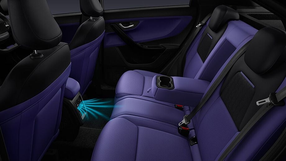 rear seat view of a Tata Nexon