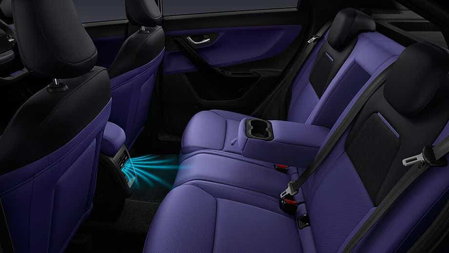 rear seat view of a Tata Nexon