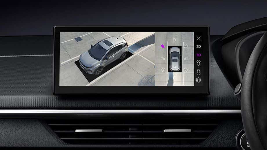 infotainment screen view of a Tata Nexon interior dashboard