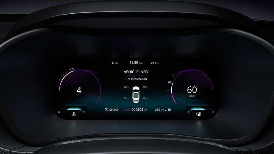 instrument cluster display of a Tata Nexon