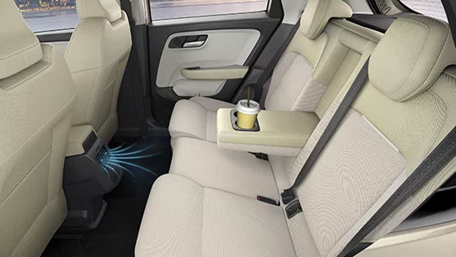 rear seat and armrest view of a Tata Altroz