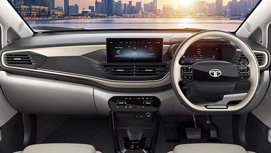 interior dashboard of a Tata Altroz