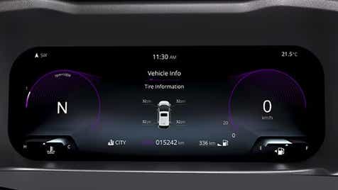 Instrument cluster display of a Tata Altroz