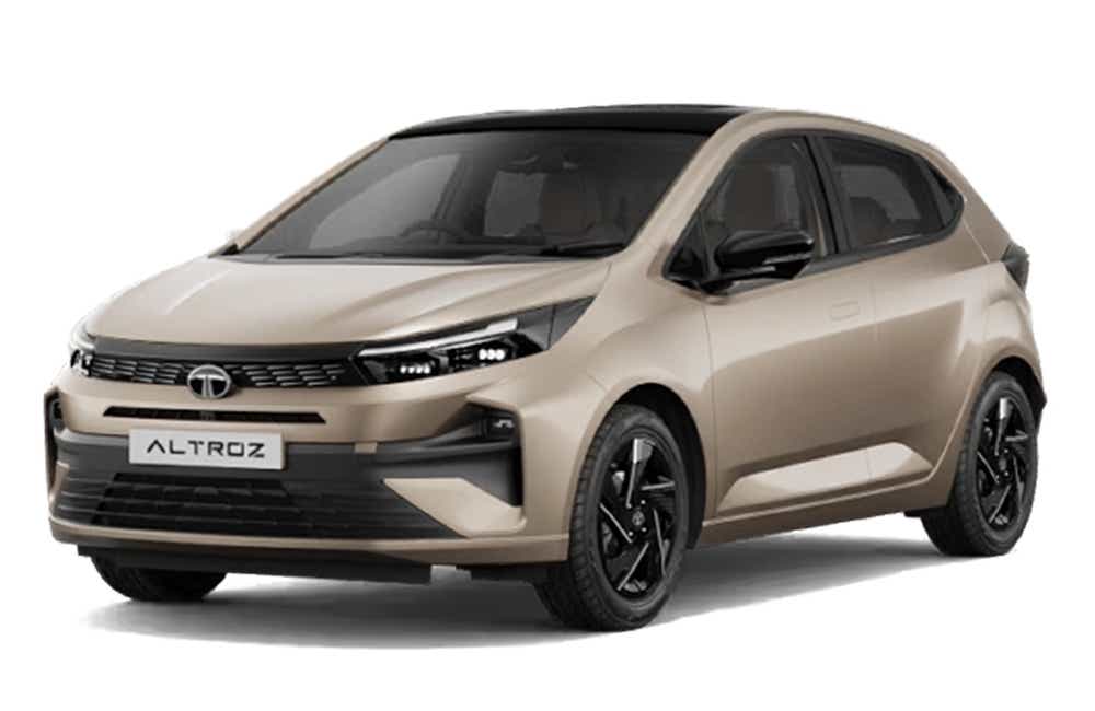 front three-quarter view of a Tata Altroz