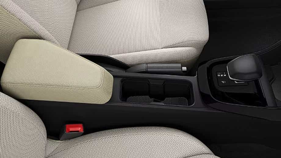 centre console and armrest of a Tata Altroz