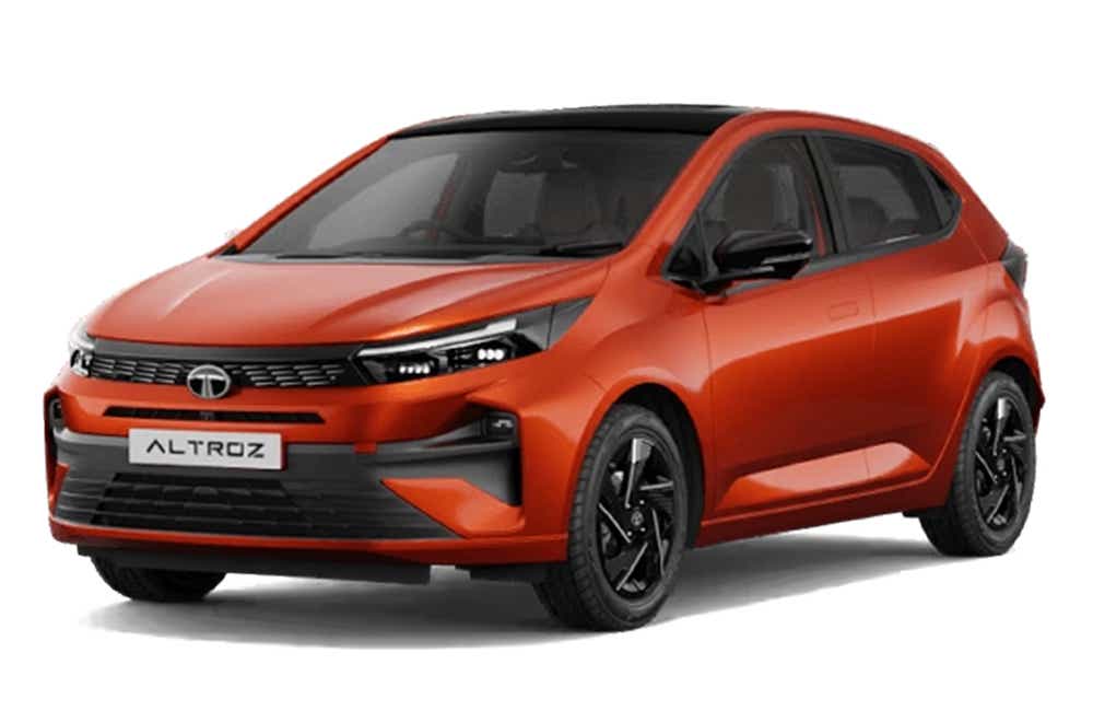 front three-quarter view of a Tata Altroz
