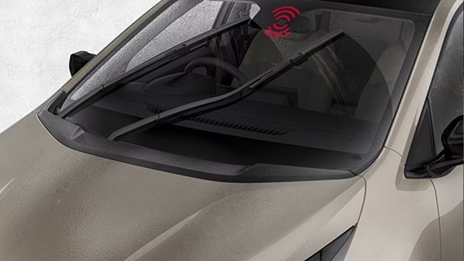 Windshield wiper view of a Tata Altroz