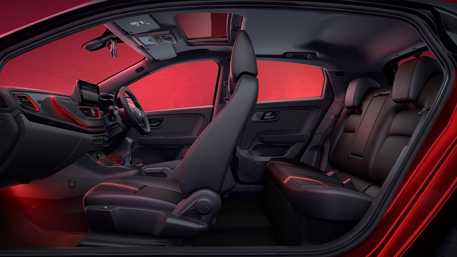 interior side view of a Tata Altroz Racer