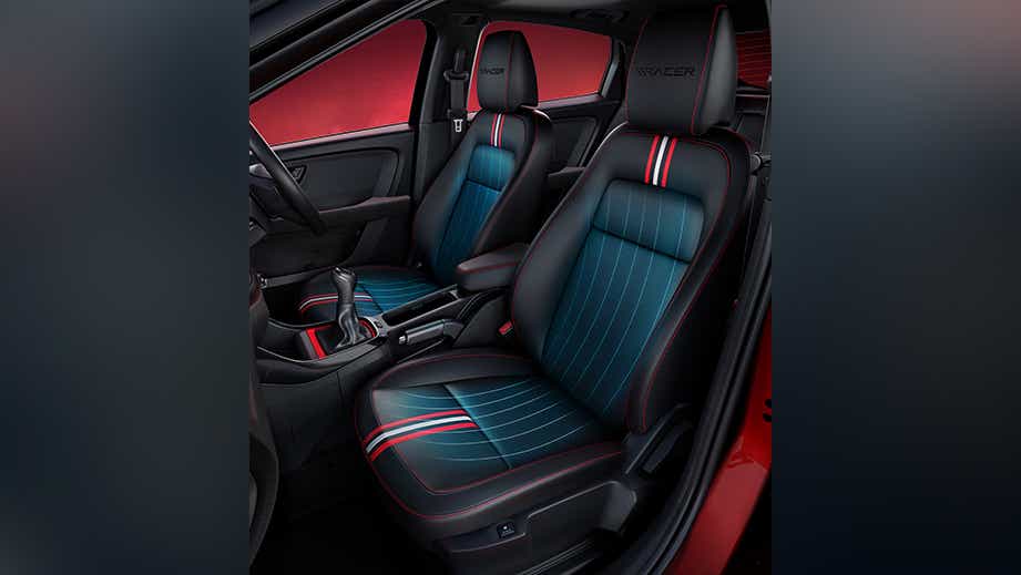 front seats and dashboard of a Tata Altroz Racer