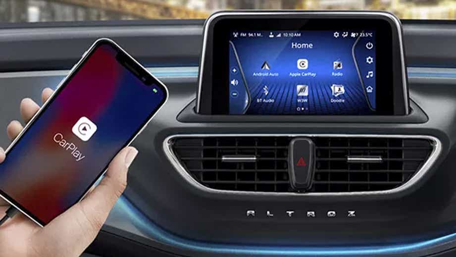 interior dashboard view of a Tata Altroz 2020-2024