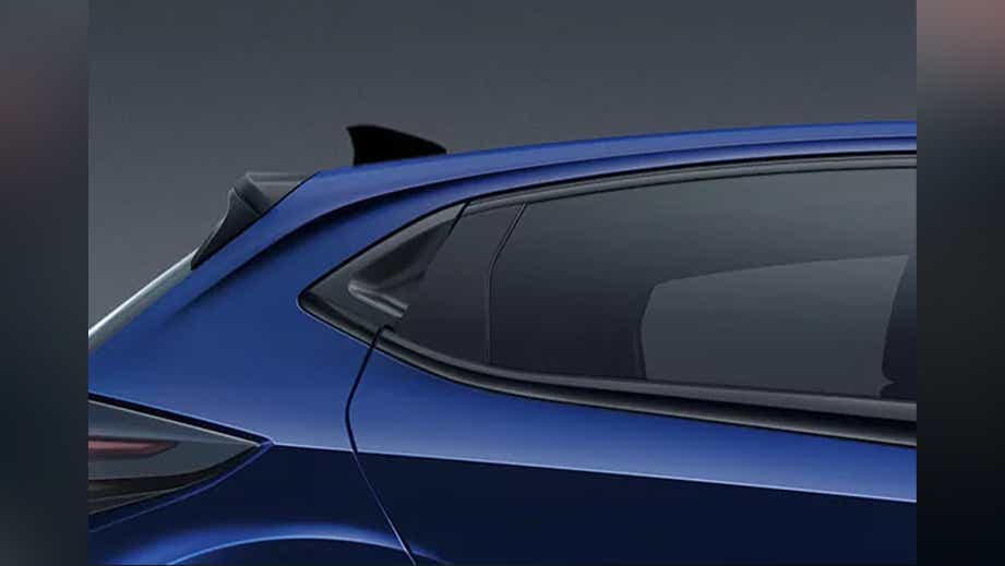 rear side view of a Opera Blue Tata Altroz 2020-2024