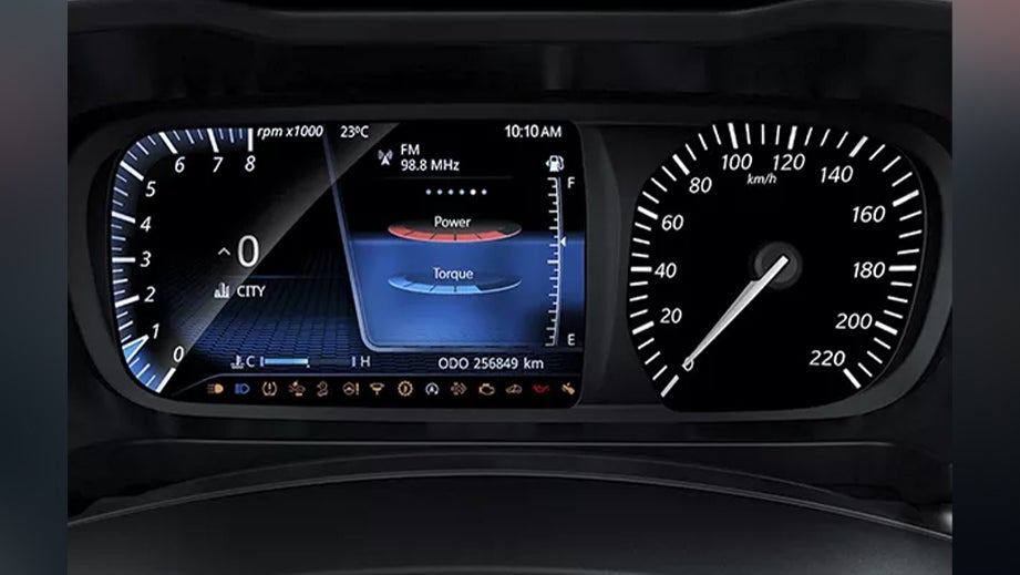 Instrument cluster view of a Tata Altroz 2020-2024