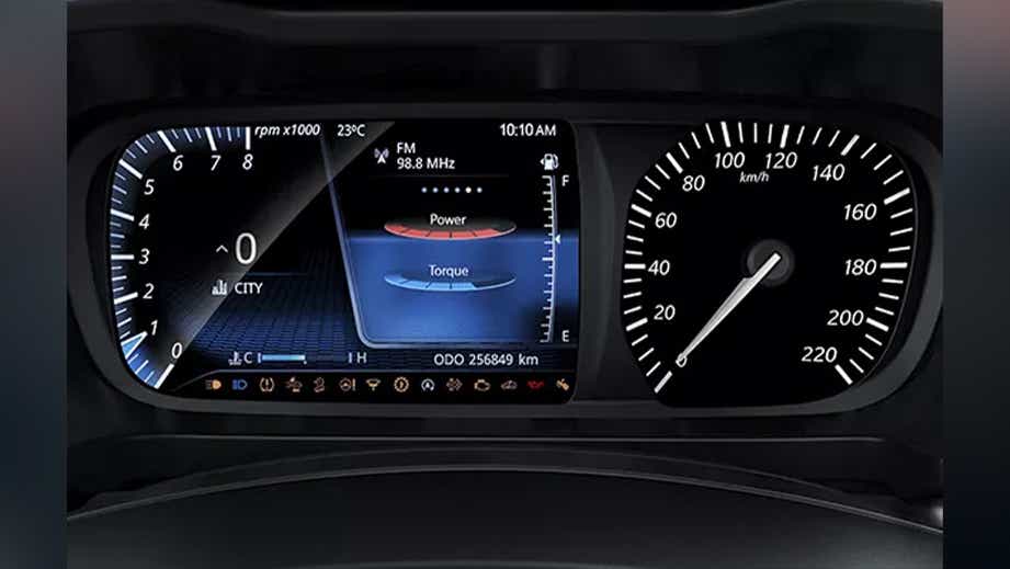 Instrument cluster view of a Tata Altroz 2020-2024