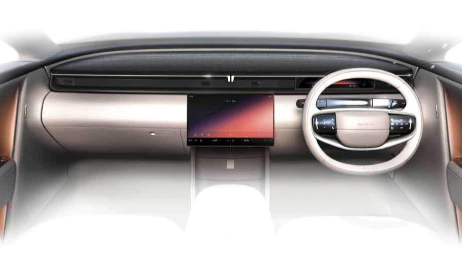 Interior dashboard view of a Tata Avinya