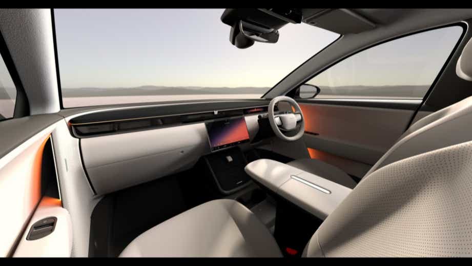 interior dashboard of a Beige Tata Avinya