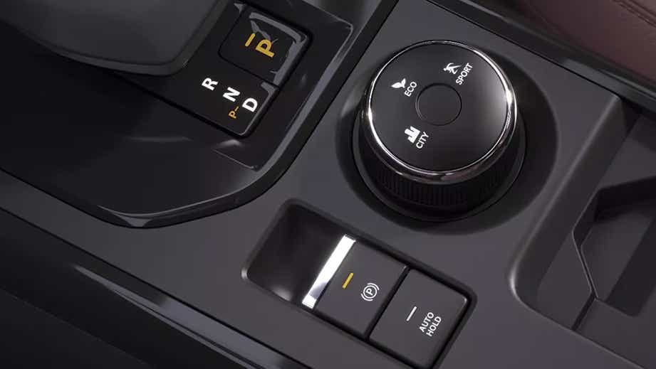 Center console controls of a Tata Curvv