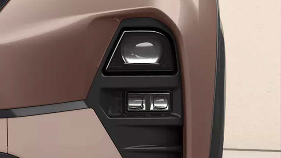 headlight close-up of a Tata Curvv