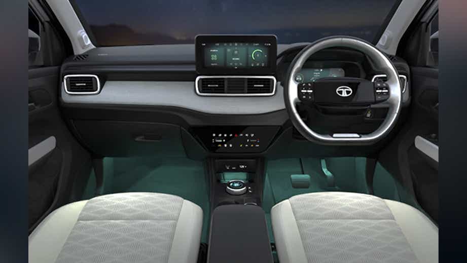 interior dashboard view of a Tata Punch EV