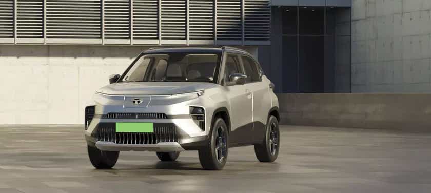 Front view of a Tata Punch EV