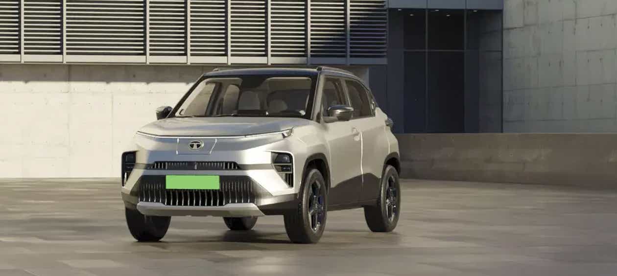 Front view of a Tata Punch EV