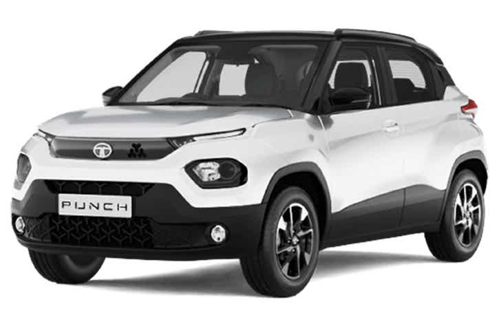 front three-quarter view of a Orcus White Tata Punch