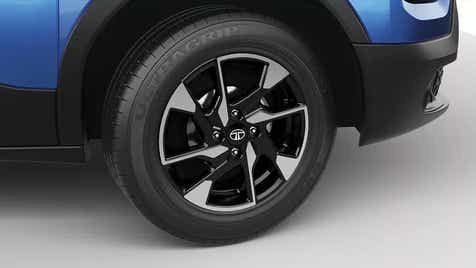 Front wheel close-up of a Tata Punch