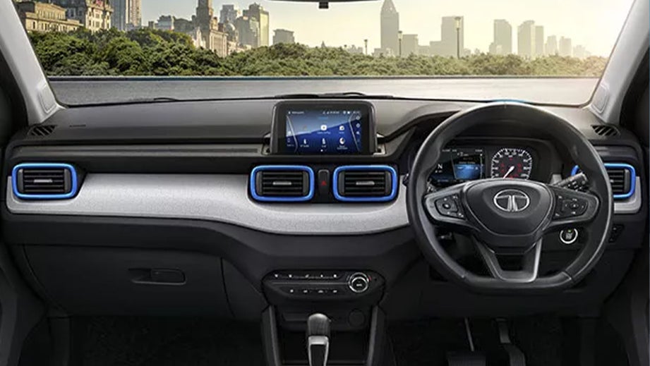 interior dashboard of a Tata Punch