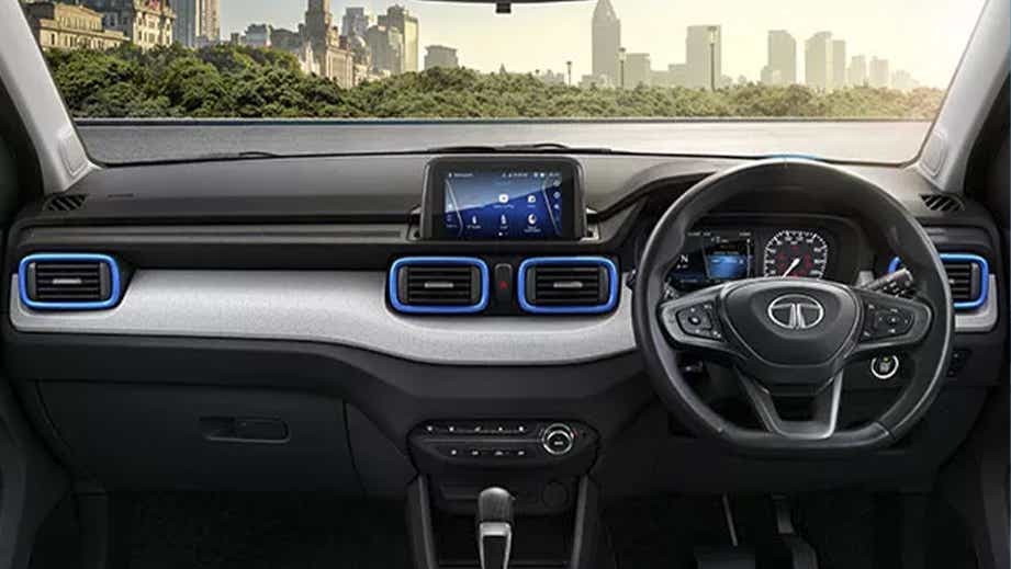 interior dashboard of a Tata Punch