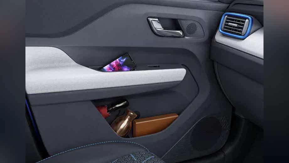 front door panel and interior of a Tata Punch