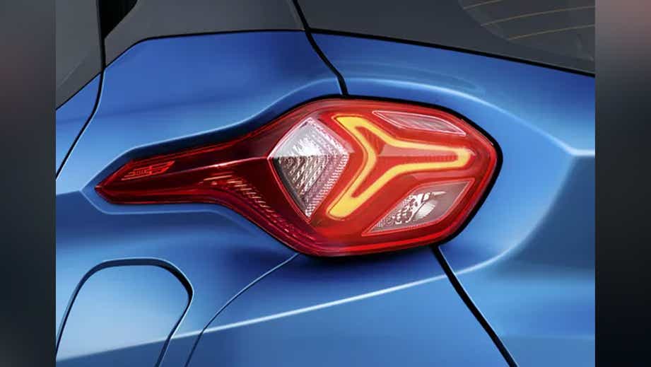 Close-up of the tail light on a Tata Punch