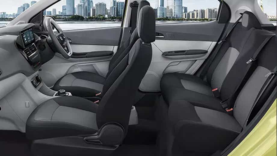 interior cabin view of a Tata Tiago EV